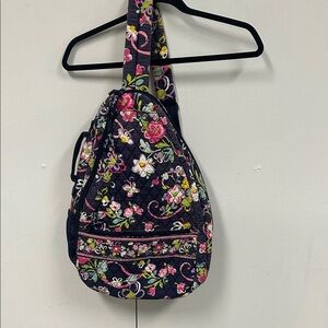 Vera Bradley Floral Backpack - Black and Pink